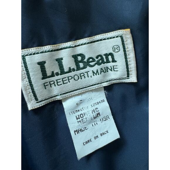 Vintage LL Bean Jacket Fleece Deep Pile Blue Reindeer USA Made 90s M - Picture 5 of 13